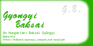 gyongyi baksai business card